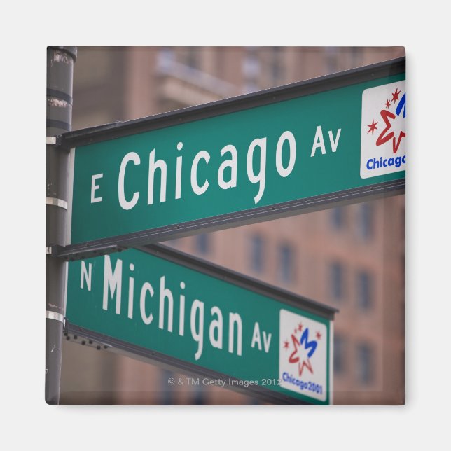 Chicago und Michigan Avenue, Chicago, Magnet (Vorne)