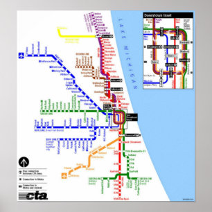 Chicago-Untergrundbahn Plakat