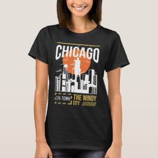Chicago USA Chicago Skyline I Liebe Chicago Chi To T-Shirt