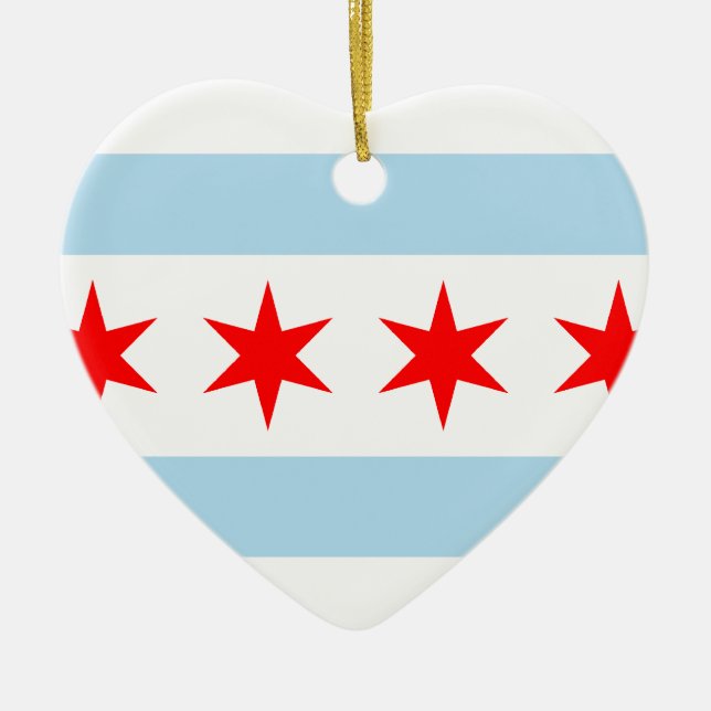 Chicago, Vereinigte Staaten Keramik Ornament (Vorne)