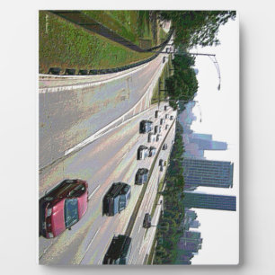 Chicago Verkehr in Sandstein Fotoplatte