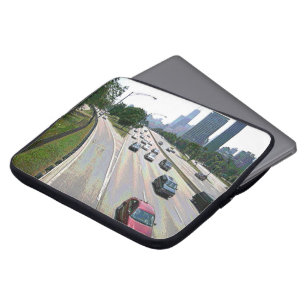 Chicago Verkehr in Sandstein Laptopschutzhülle