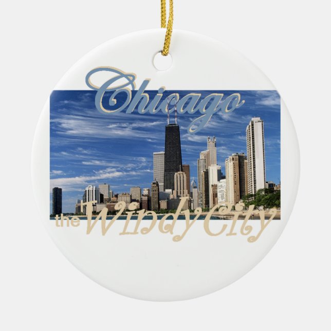 Chicago-Verzierung Keramik Ornament (Vorne)