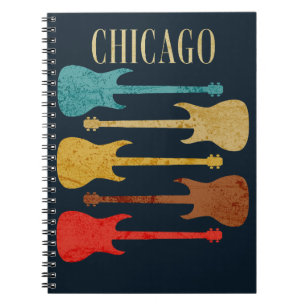 Chicago Vintag Guitars Festival Moon and Stars Notizblock