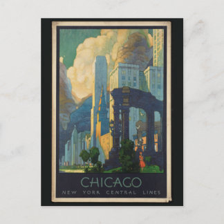 Chicago Vintag Reise Postkarte