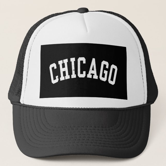 Chicago Vintag Truckerkappe (Vorderseite)