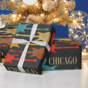 Chicago Vintage Guitars Concert Festival Souvenir Geschenkpapier