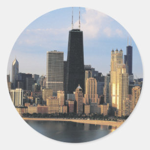 Chicago vom Lake Shore Drive Runder Aufkleber