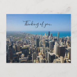 Chicago von oben denken Sie an Sie Postkarte