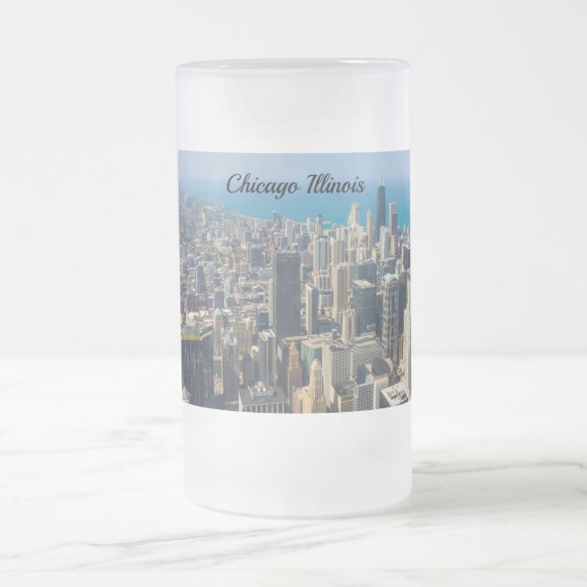 Chicago von oben Mattierte Tasse (Mittel)