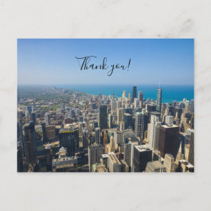 Chicago von oben Vielen Dank, Postkarte