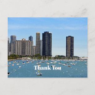 Chicago-Wasserfront-Skyline-Foto Danke Postkarte
