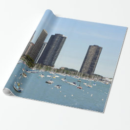 Chicago Waterfront Skyline Foto Geschenkpapier