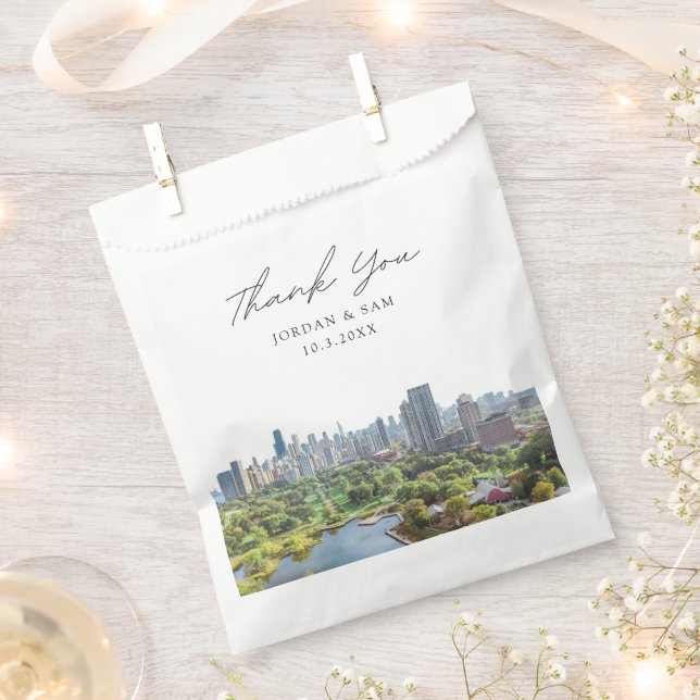 Chicago Wedding Personalisiert Foto Geschenktütchen (Ausgeschnitten)