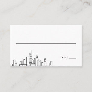 Chicago Wedding Platzkarten vorne und hinten