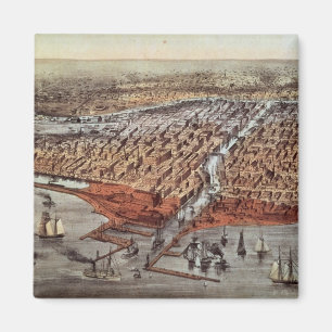 Chicago, wie es war, c.1880 magnet