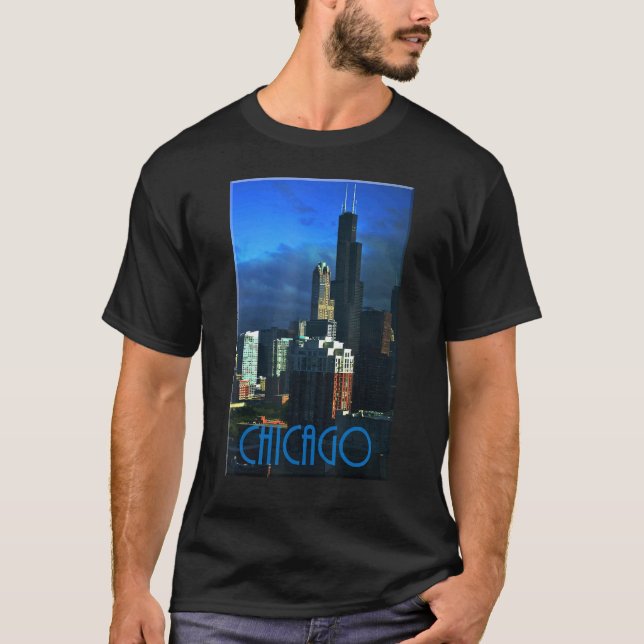 Chicago Willis Tower Foto T-Shirt (Vorderseite)