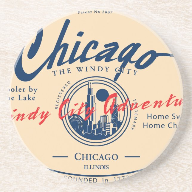 Chicago Windy City Getränkeuntersetzer (Vorne)