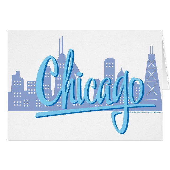 Chicago Windy City Skyline (Vorderseite (Horizontal))