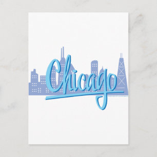 Chicago Windy City Skyline Postkarte
