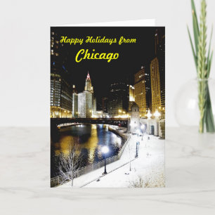 Chicago-Winter-Gruß-Karte Feiertagskarte