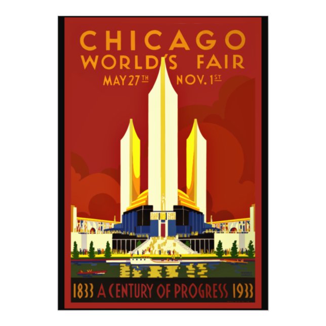 Chicago World's Fair, 1933, Fotodruck (Vorne)