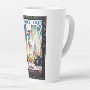 Chicago World's Fair 1933 Vintage Poster Milchtasse