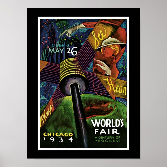 Chicago World's Fair 1934 Poster (Vorne)