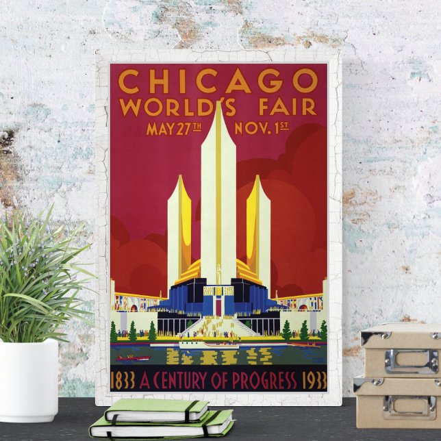 Chicago World's Fair Vintage Travel Poster (Von Creator hochgeladen)