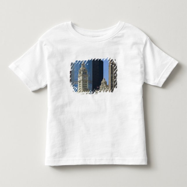 Chicago, Wrigley Gebäude mit Trump Hotel & Kleinkind T-shirt (Vorderseite)