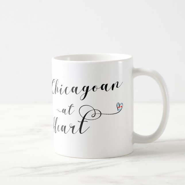 Chicagoan At Heart Tasse, Chicago Kaffeetasse (Rechts)