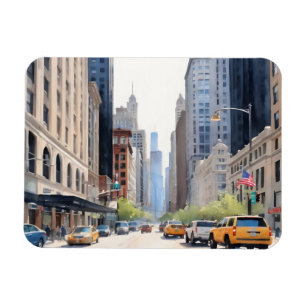 Chicagoer Aquarellkunst Magnet
