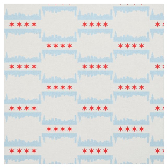Chicagoer Flaggenmuster Stoff (Muster)
