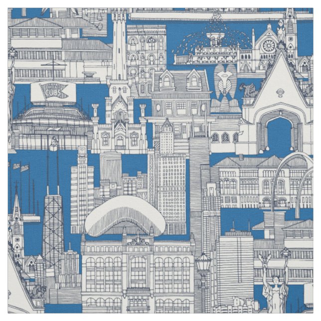 Chicagoer Kobalt Stoff (Muster)
