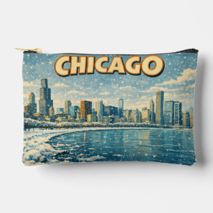 Chicagoer Skyline und Lake Michigan im Winter  Zubehörtasche