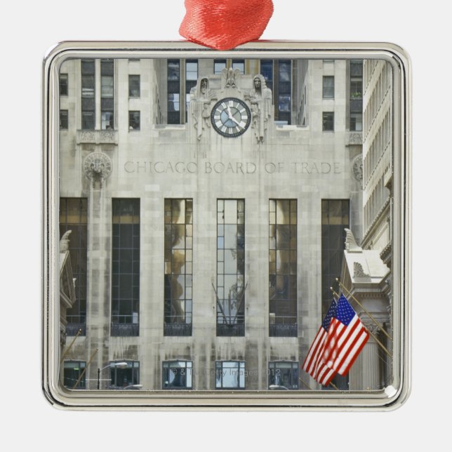 'ChicagoHandelskammer, Chicago, Illinois Silbernes Ornament (Vorne)
