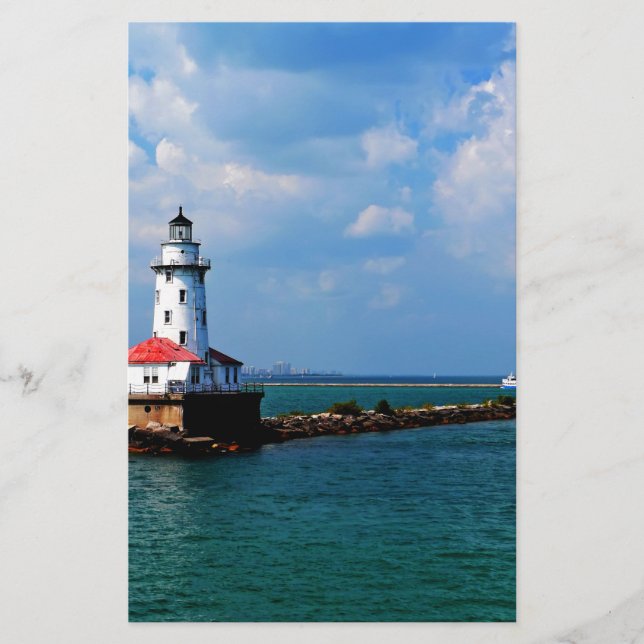 Chicagos Leuchtturm Briefpapier (Vorderseite)