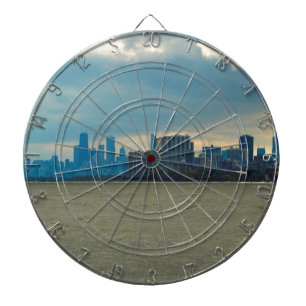 Chicagoskyline. Dartscheibe
