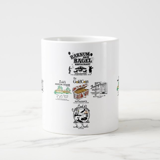 ChicagoTopic Design 5 Restaurants Jumbo-Tasse (Vorderseite)