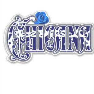 Chicana Blue Rose Sticker