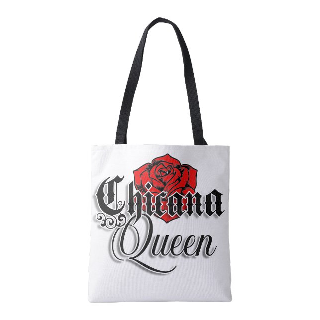Chicana-Königin-Einkaufstasche Tasche (Chicana queen shopping tote bag)