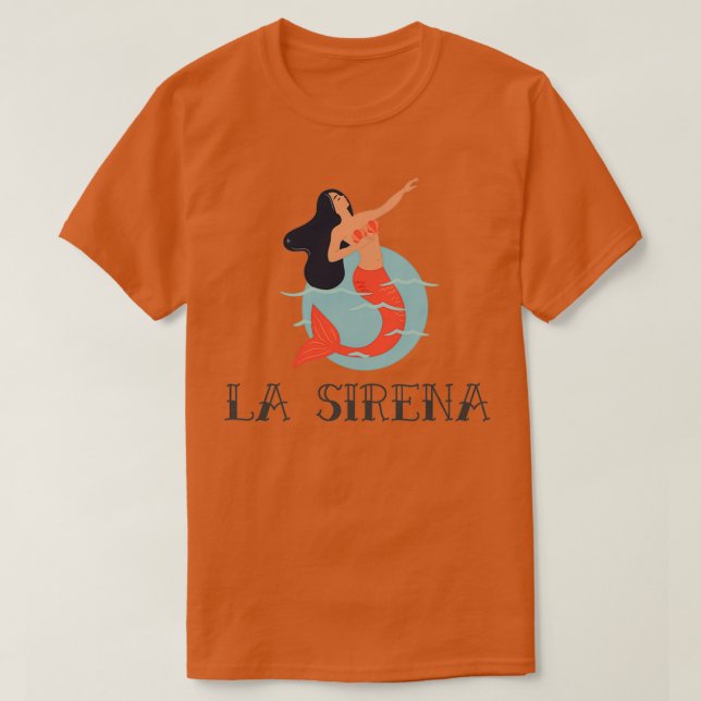 Chicana Loteria Mermaid T T-Shirt (Design vorne)