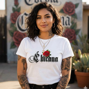 Chicana Red Rose Shirt