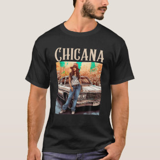 Chicana Style Lowrider Kleidung Frauen Mexikanisch T-Shirt
