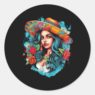 Chicano Chicana La Raza Runder Aufkleber