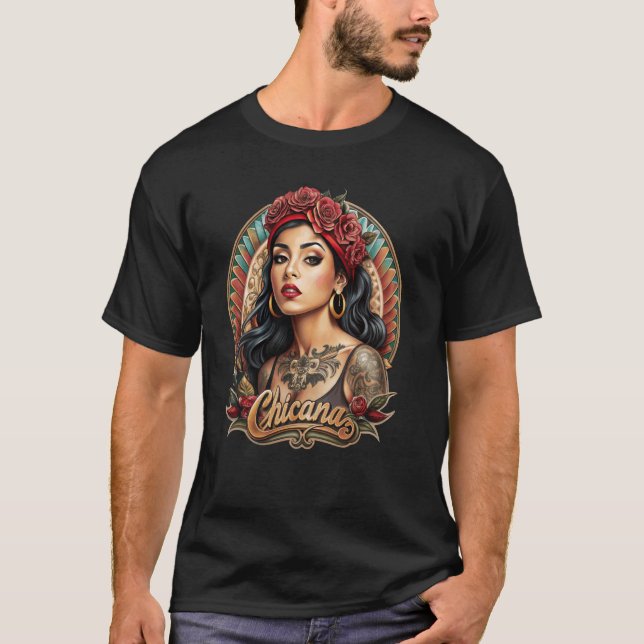 Chicano Chicana La Raza T-Shirt (Vorderseite)