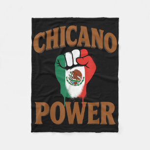 Chicano Power Mexikanisch Mexiko-Flagge Braun Lati Fleecedecke