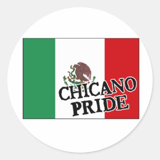 Chicano Pride Mexican Flag Runder Aufkleber