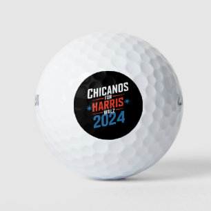 Chicanos für Harris Walz 2024 Präsidentschaftswahl Golfball