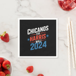 Chicanos für Harris Walz 2024 Präsidentschaftswahl Serviette